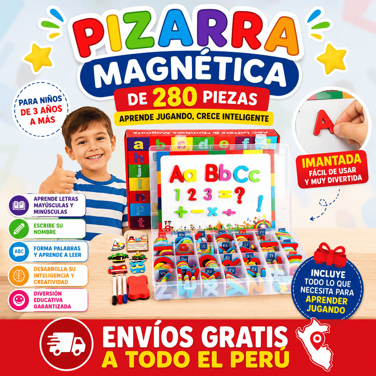 PIZARRA MAGNETICA DE 280 PIEZAS